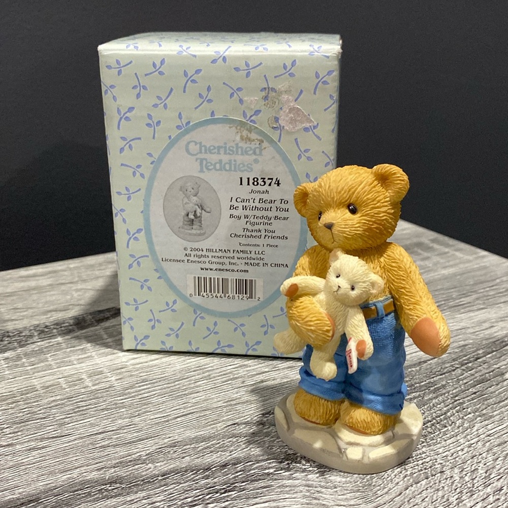 Cherished Teddies | Jonah: “I Can’t Bear To Be Without You” - Collectable Figure
